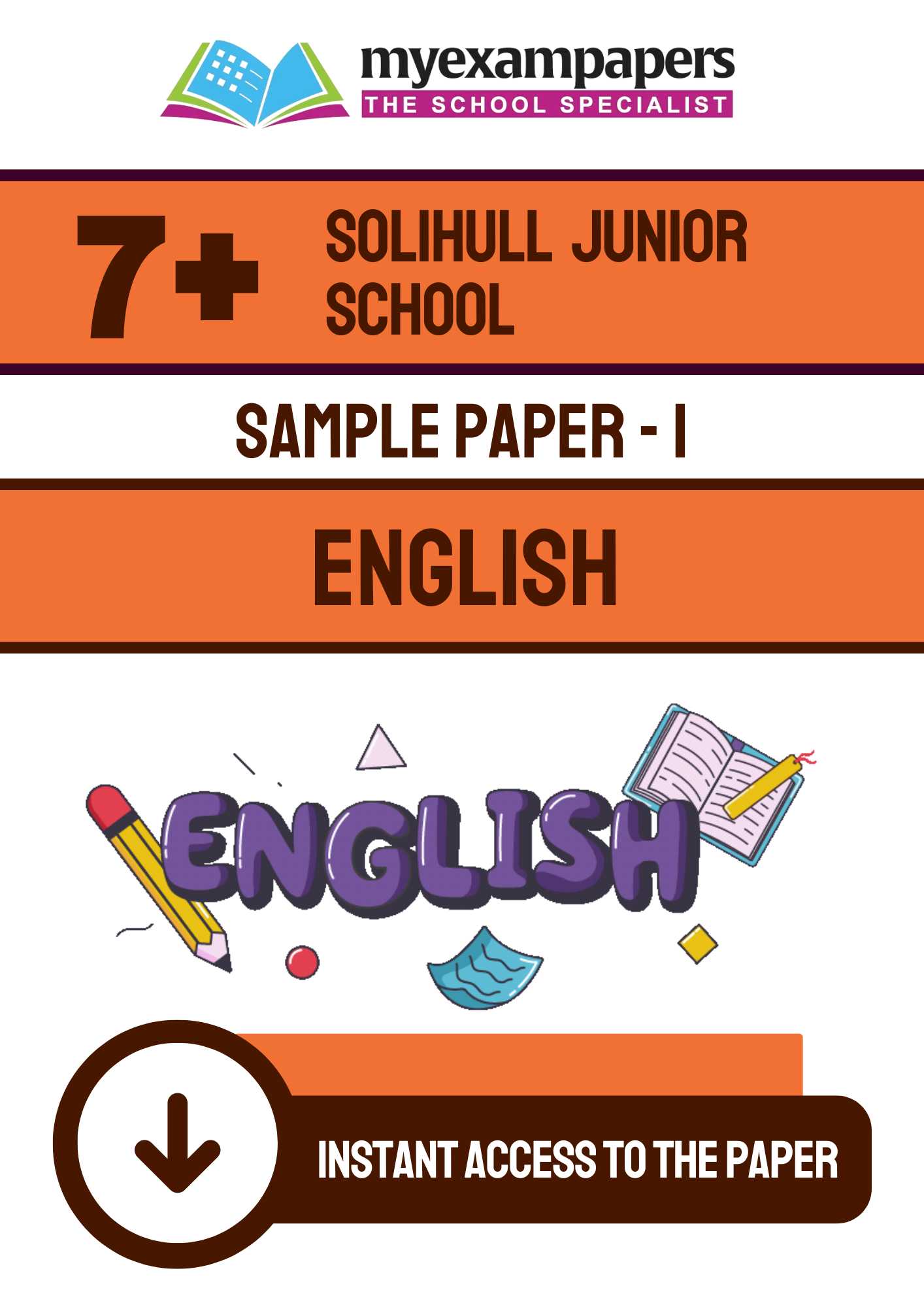 7+ Solihull Junior School Sample paper 1  - English
